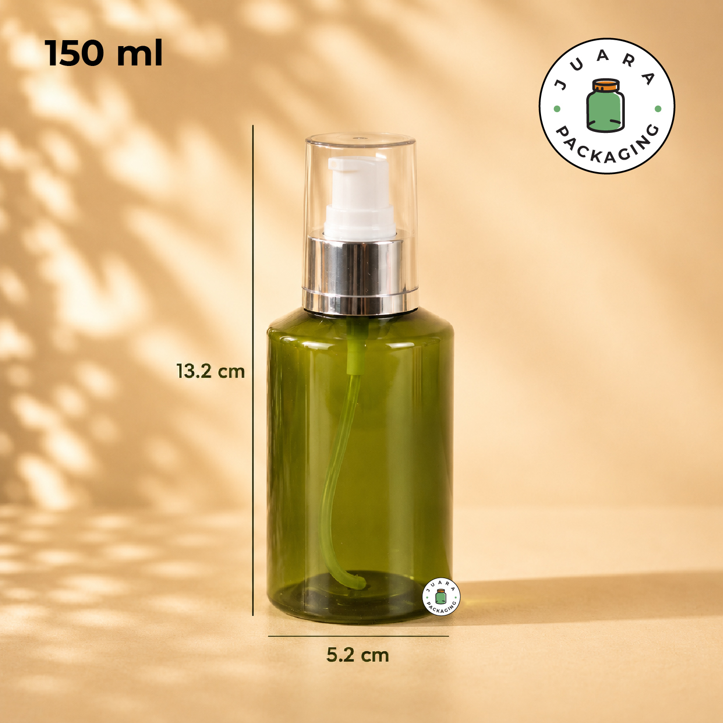 Botol Plastik PET Hijau Pump Putih - 100 ml 150 ml 200 ml - Image 5
