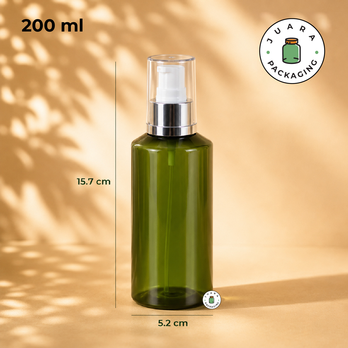 Botol Plastik PET Hijau Pump Putih - 100 ml 150 ml 200 ml - Image 6
