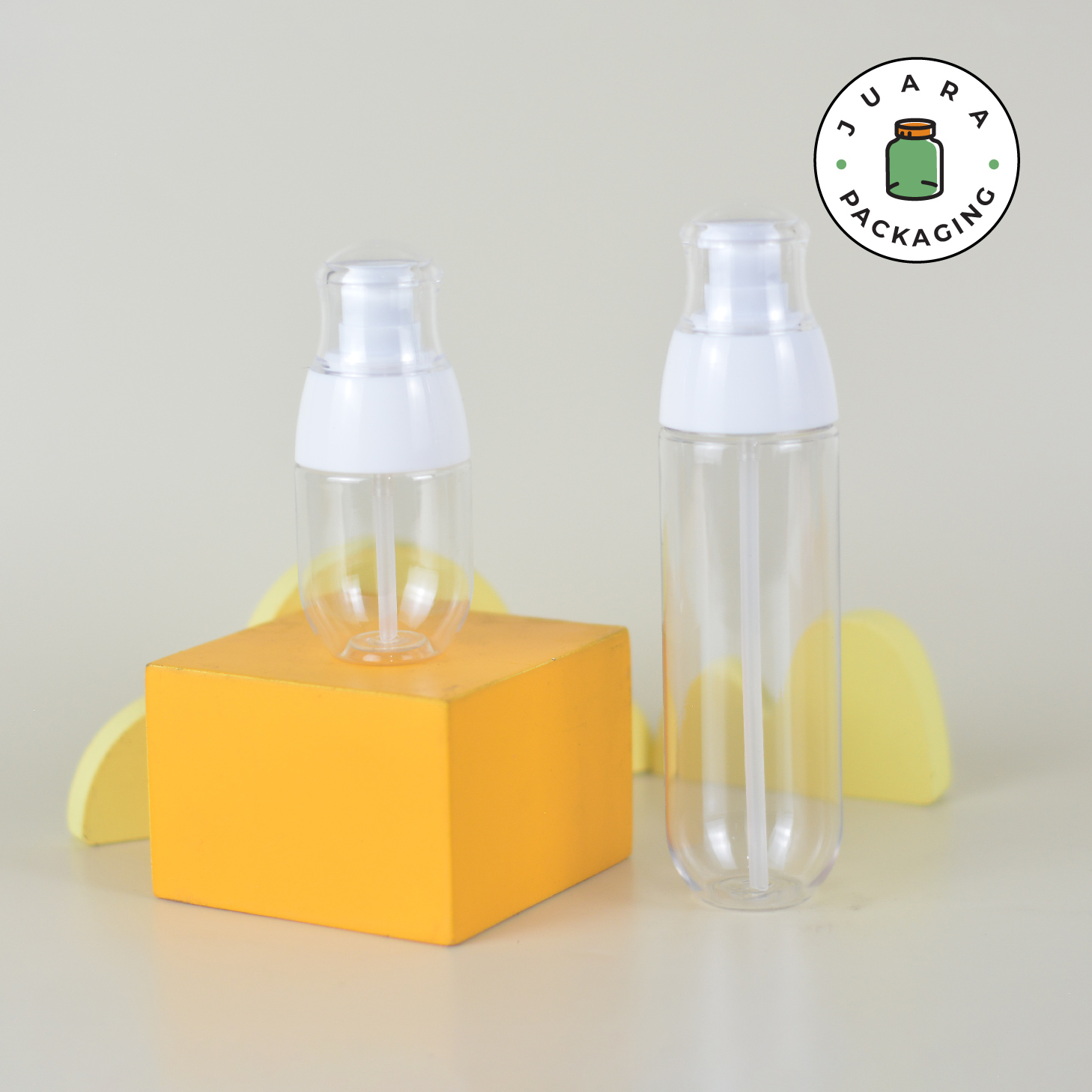 Botol Pump Putih Bening - 50 ml 100 ml - Beauty Products Store