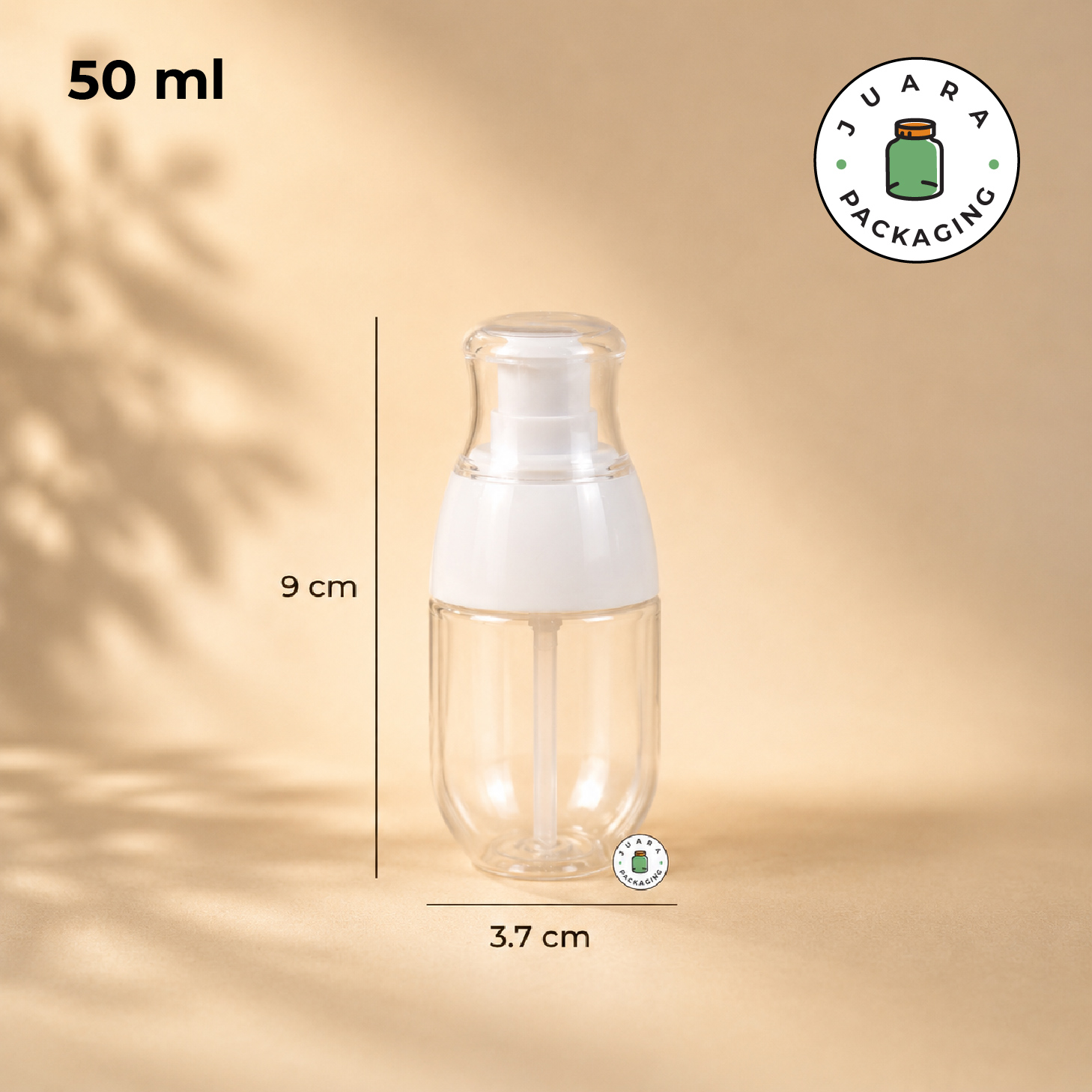 Botol Pump Putih Bening - 50 ml 100 ml - Image 4