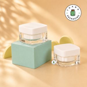 Pot Cream Acrylic Spatula + Inner Lid Putih - 20 gr 30 gr