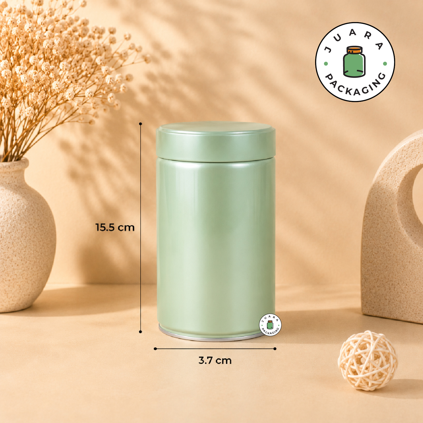Jar Silinder Ukuran Tinggi Hijau Orange - Image 3