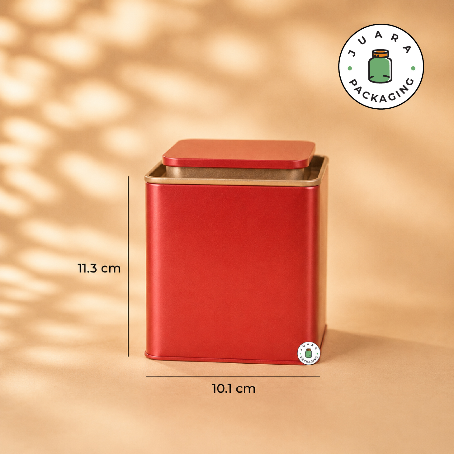 Jar Tin Can Kotak Merah + Plastik - Image 3