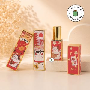 Wadah Lipstik Merah Gold Tema Imlek 3ml