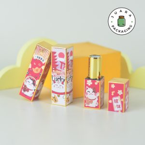 Wadah Lipstik Merah Gold Tema Imlek 3ml